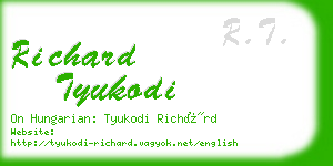 richard tyukodi business card